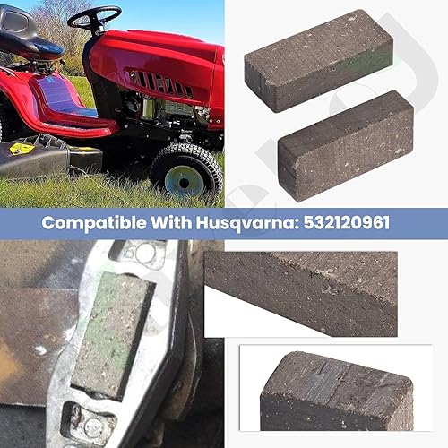 Miniatura 7 de 790006 799021 799021A Disco de frenoPastilla de freno, compatible con CraftsmanPoulanHusqvarna 790006, 799021, 120961X, 532120961, para MTD