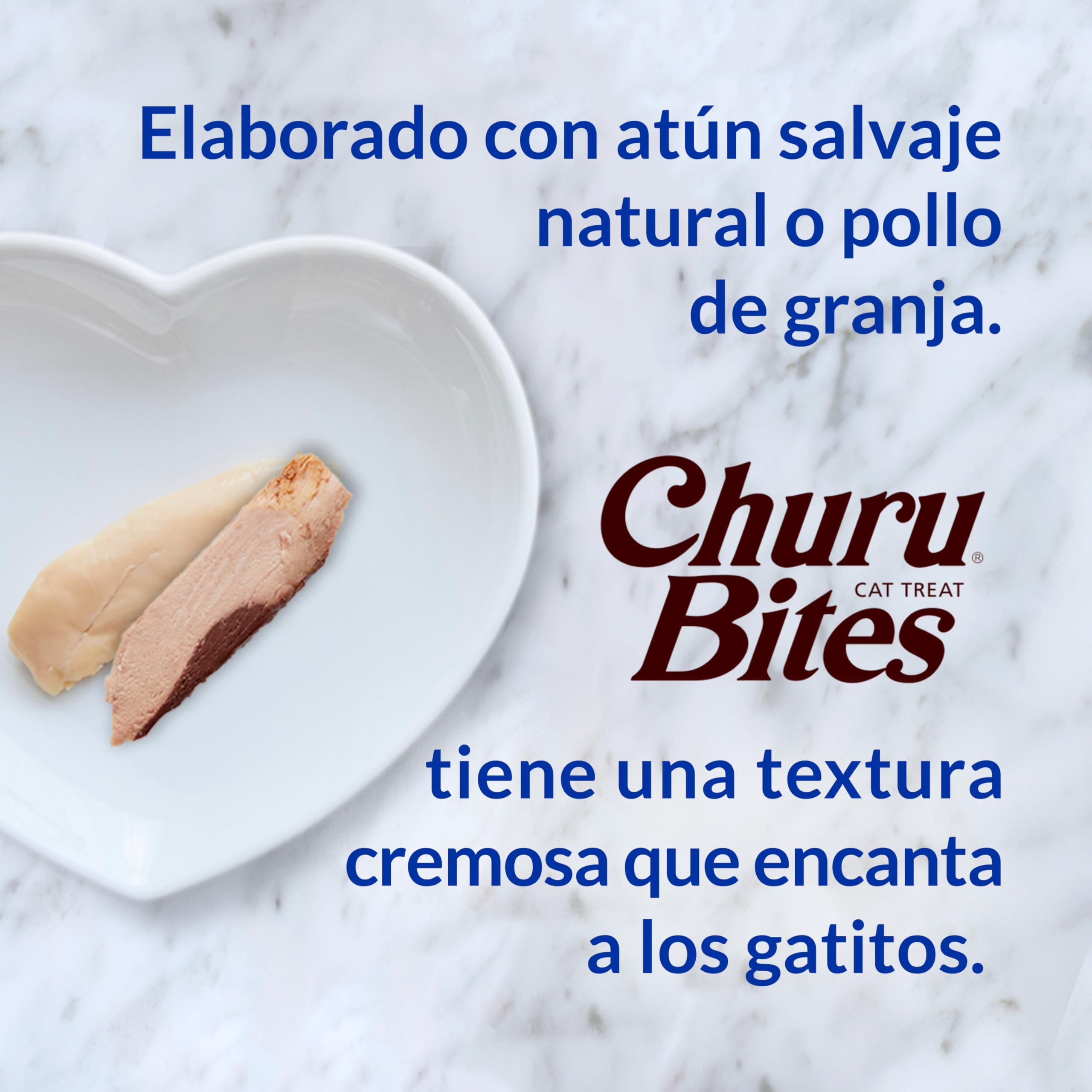 INABA Churu Bites Gatos - Snacks de Atún y Salmón - Premios Saludables - Golosinas Crujientes y Cremosas - Pequeña y Práctica Porción - Sin Conservantes ni Colorantes - 30g (3x10g)
