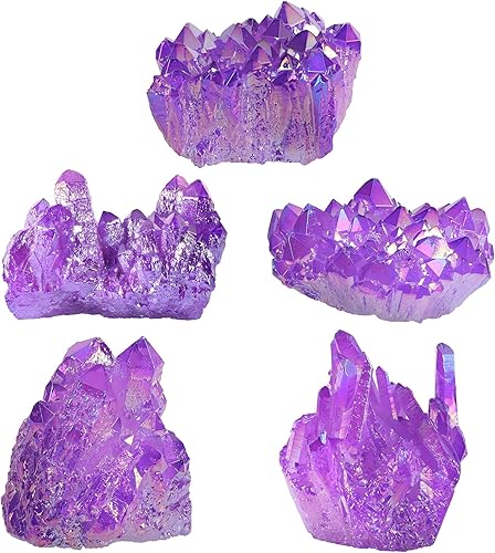 Miniatura 8 de Roca de cristal Mookaitedecor natural revestida de titanio ejemplar de piedra maciza de cristal