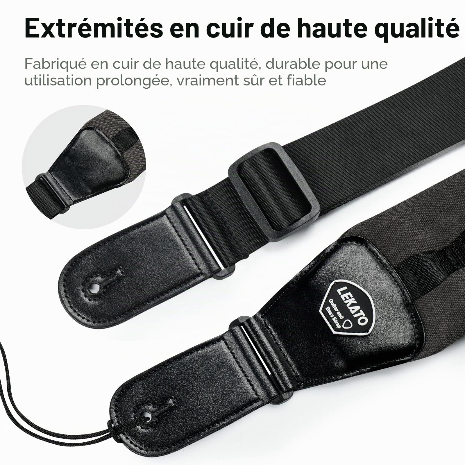 LEKATO LGS-8 Sangle de Guitare Basse