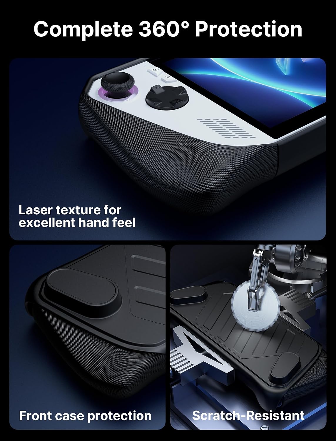 JSAUX PC0109 ModCase for ASUS ROG Ally (2023), Protective Case, Black image 3