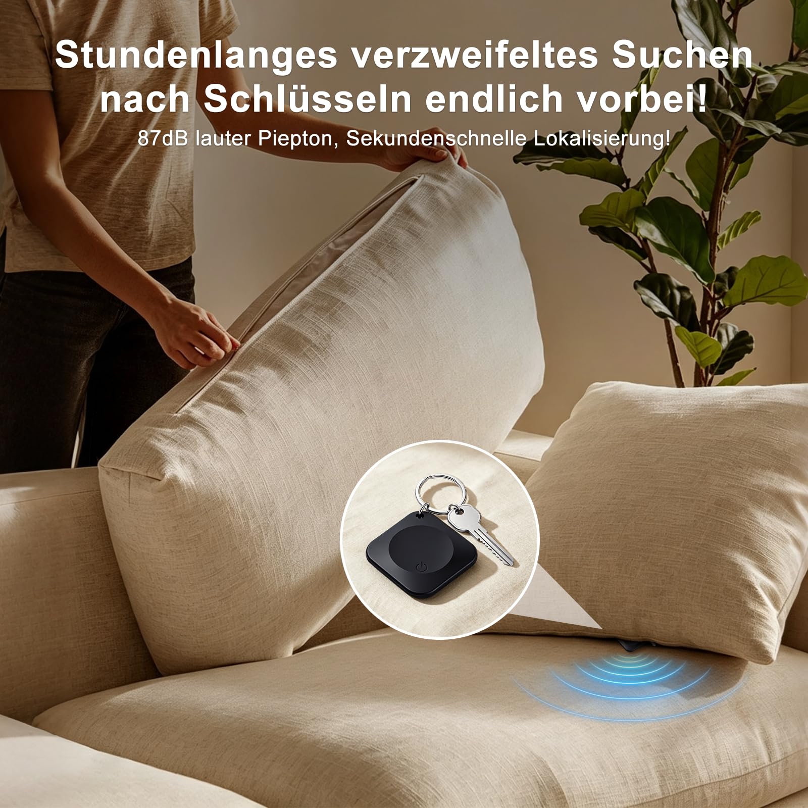 Air Tracker Tag 4er Pack,Schlüssel Finder Kompatibel Compatible Avec Apple Find My (iOS NUR) IP68 Wasserdicht,Bluetooth Key Finder für Gepäck/Taschen/Brieftasche