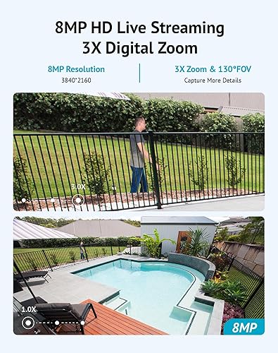 Miniatura 2 de LaView Cámaras de seguridad 4K para exteriores, cámaras HD de 8 MP para seguridad en el hogar con detección humana AI, IP65 impermeable,