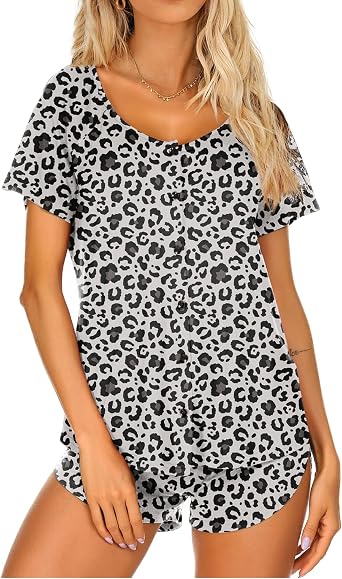 Ekouaer Womens Pajama Set Short Sleeve 