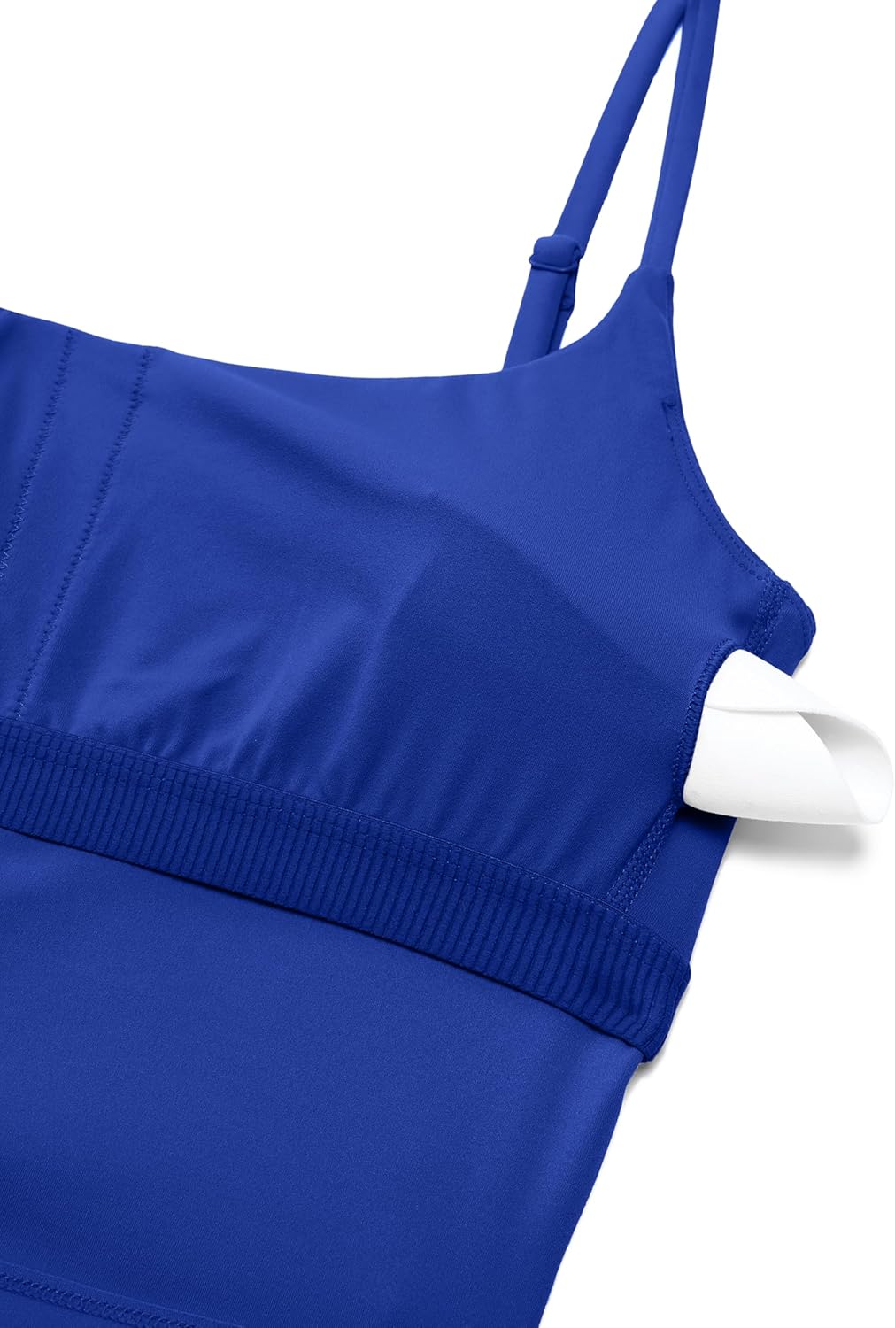 CRZ YOGA Butterlift Scoop Neck Crop Tank Tops for Women - Padded Adjustable U Back Camisole Workout Longline Sports Bras - Image 4