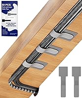 Vista 9 de 80 bridas para cables de gancho y bucle, correas de cable de gancho y bucle, gestión de cables debajo del escritorio, clips adhesivos para cables