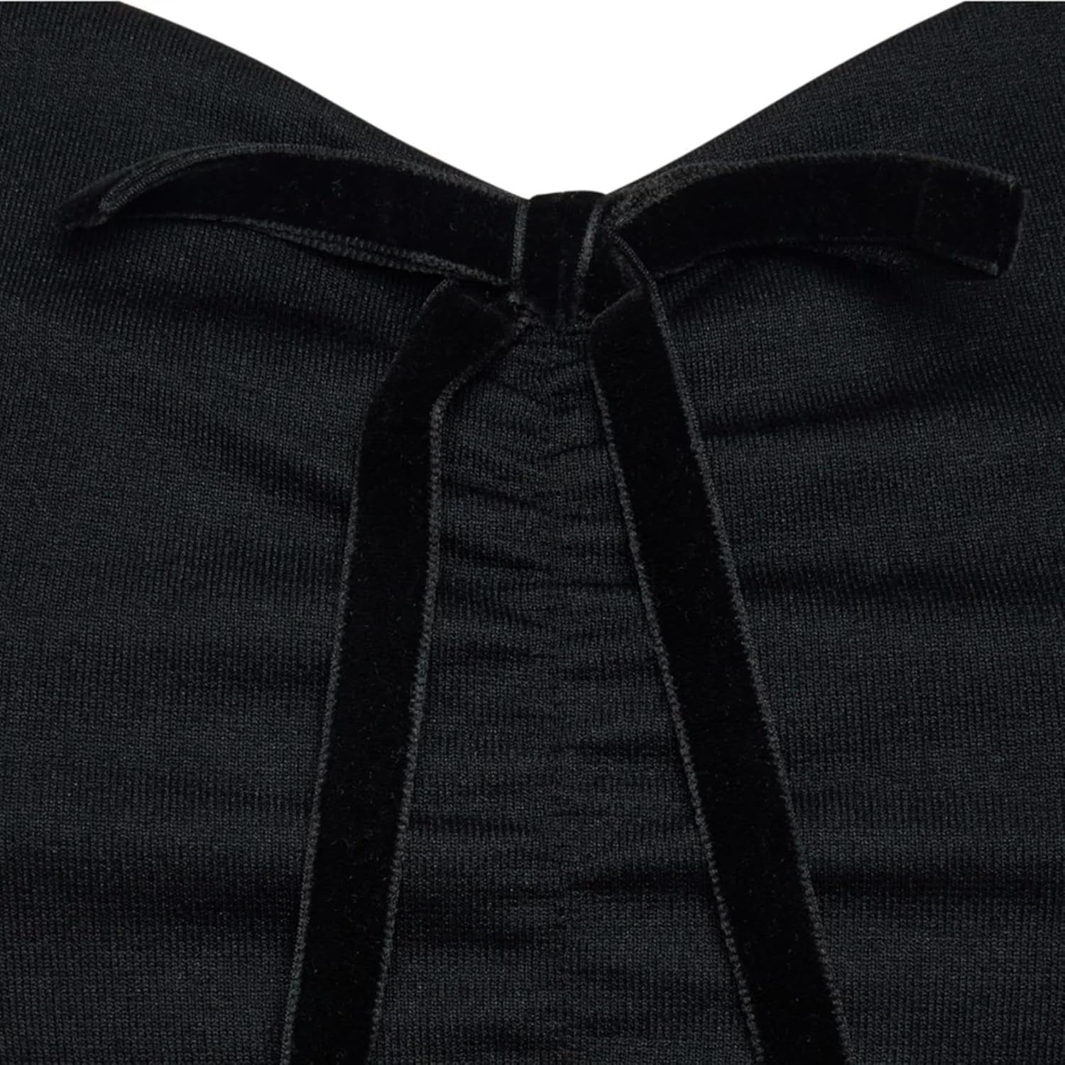 Ro Rox Chrissie Retro 1950s Vintage Top – Black Rockabilly Pin-Up Blouse with Puff Sleeves & Lace-Up Bust Detail - Image 4