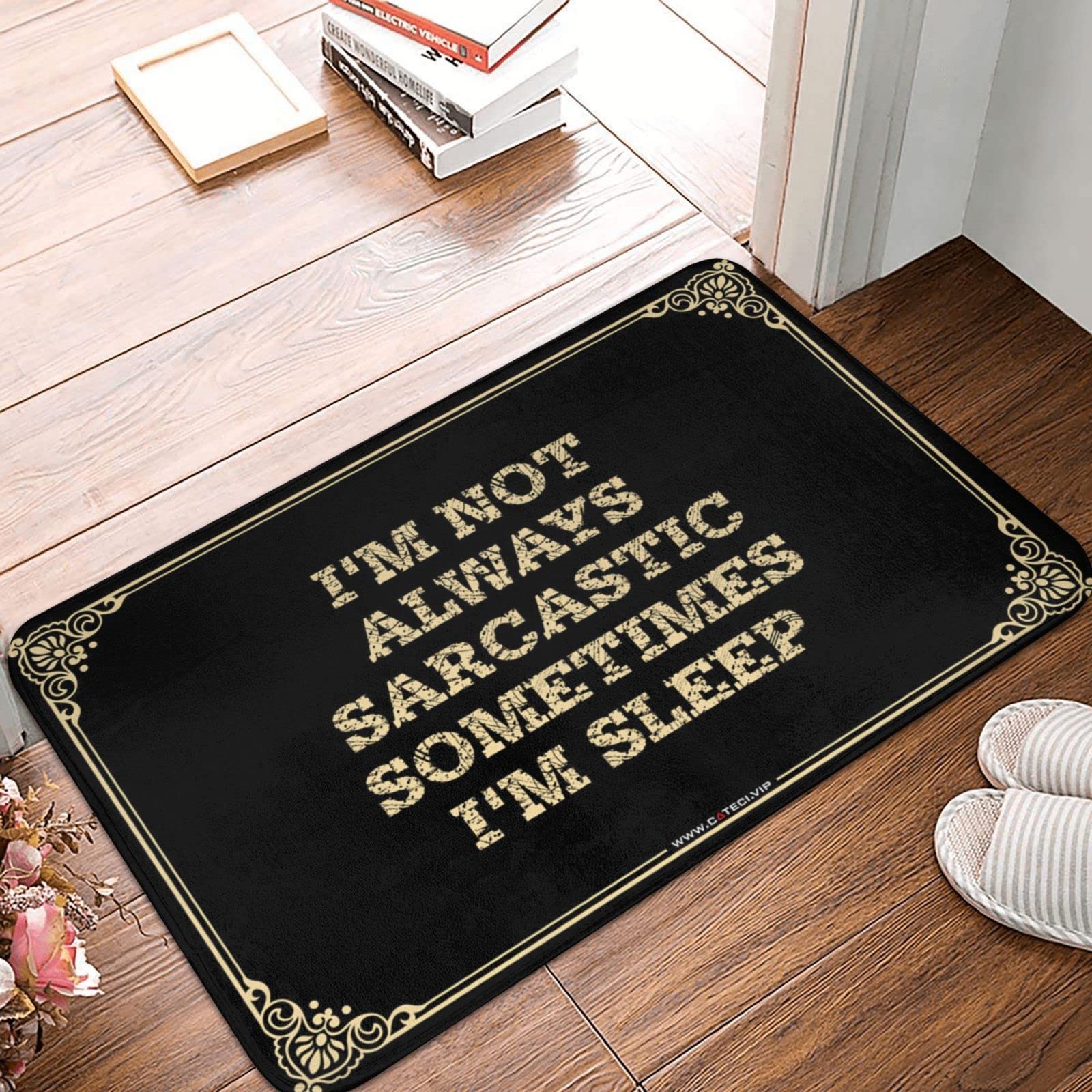 Tapis de bar pour man cave avec message humoristique Sarcastic
