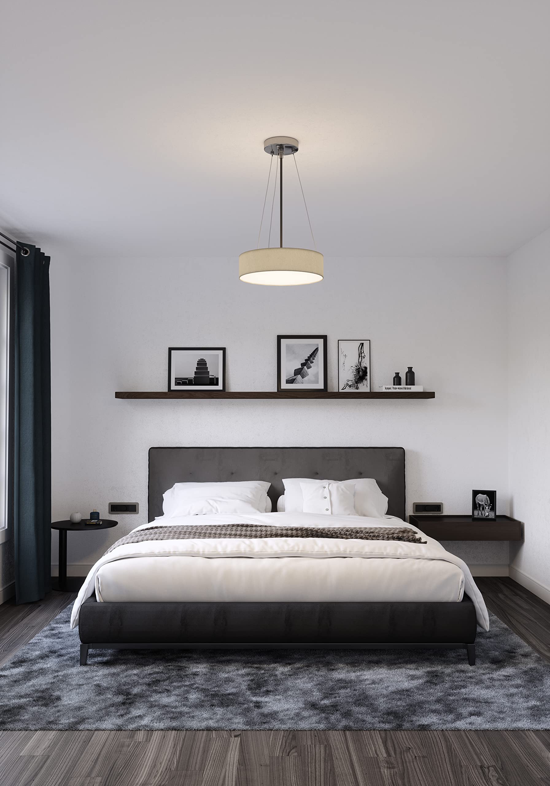 Smartwares Ceiling Dreams Lampada da soffitto naturale - Lino - 40 cm - 3 prese E14 integrate - Per lampadine fino a 40 W (non incluse)