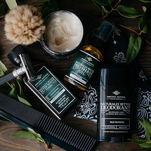 Miniatura 7 de MNSC Old Faithful Naturally Better Shave Cream - Afeitado suave, fórmula hipoalergénica para piel sensible, piel más suave, evita rasguños, cortes y