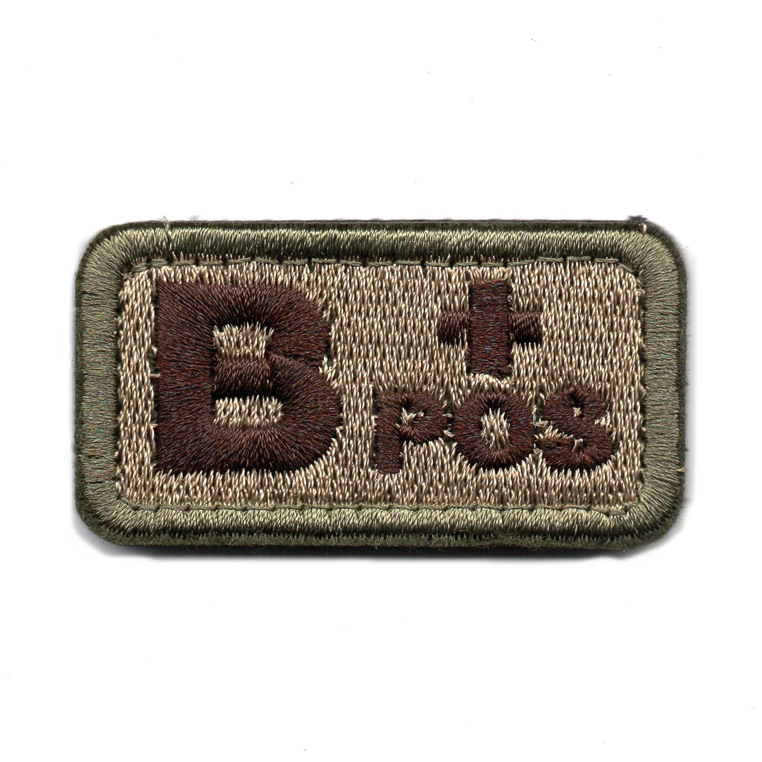 Monte Everest Tactical Blood Type B+ Positive POS Hook and Loop Patch Embroidered Morale Military Badge for Outdoors (Coyote Brown B+)