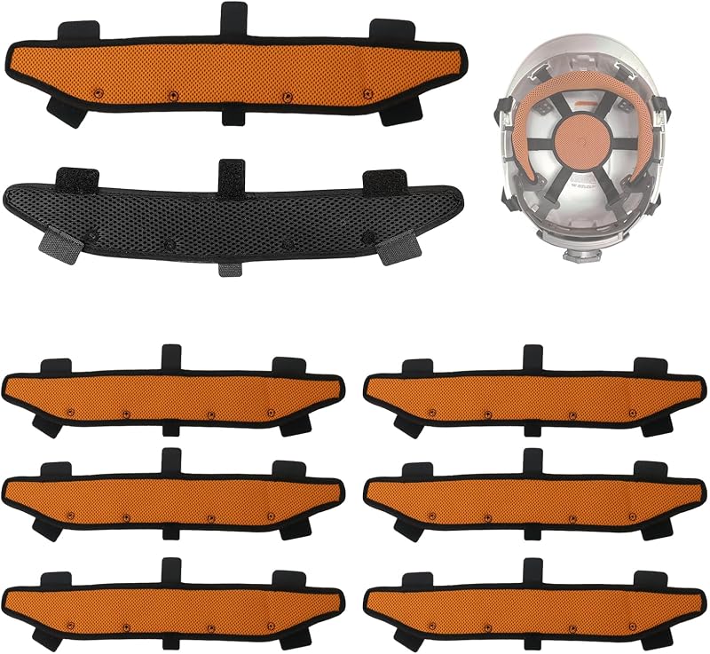 Hard Hat and Safety Helmet Sweatband fit for Replacement Sweatband for Hard Hat, Washable Reusable Hardhat Sweatband Liners Air Cushion Accessories, Strongly Absorbent Hardhat Sweatband - 8 PACK
