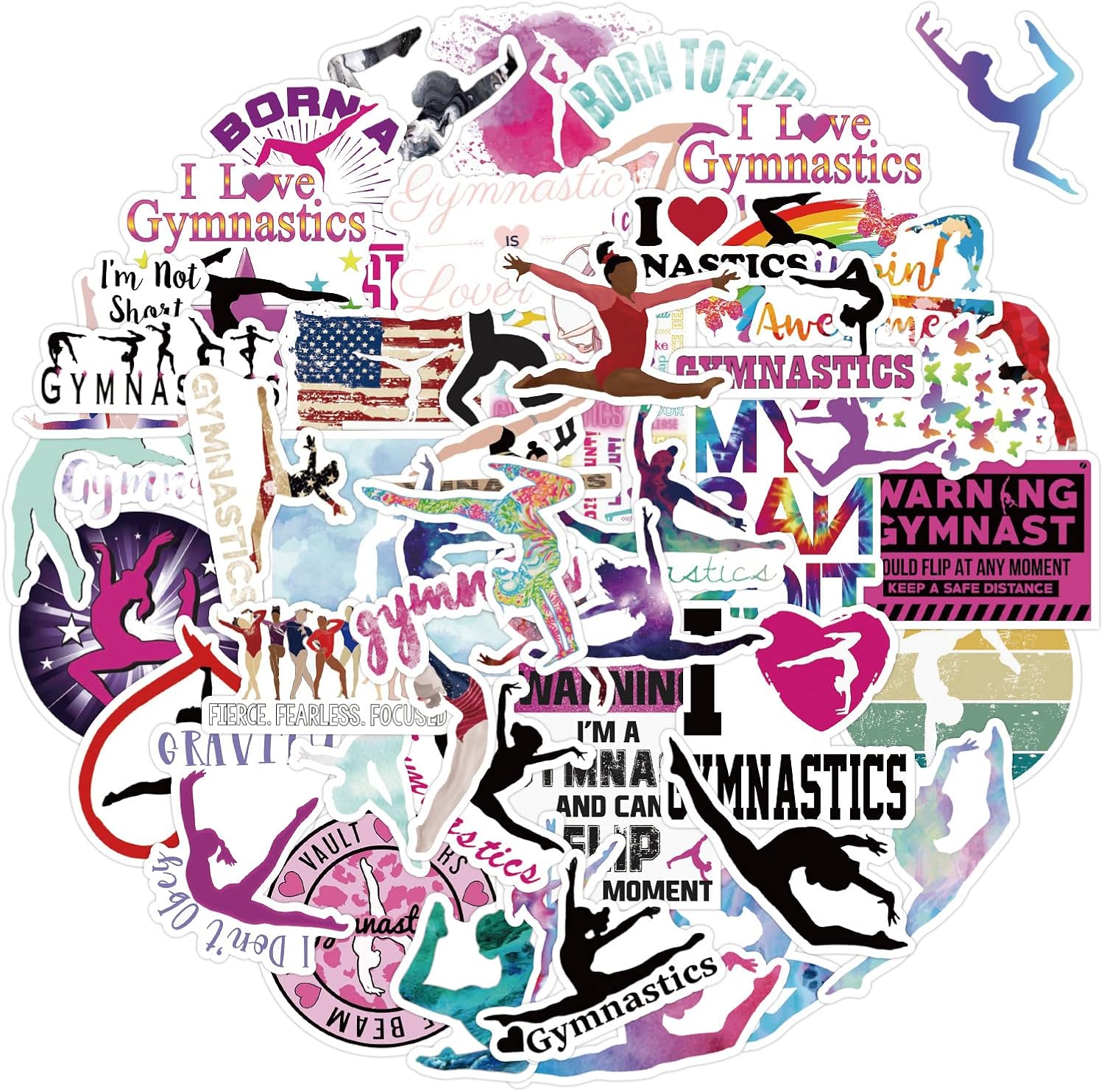 MiaoWu 100PCS Gymnastics Stickers, Gymnastic Gifts Vinyl