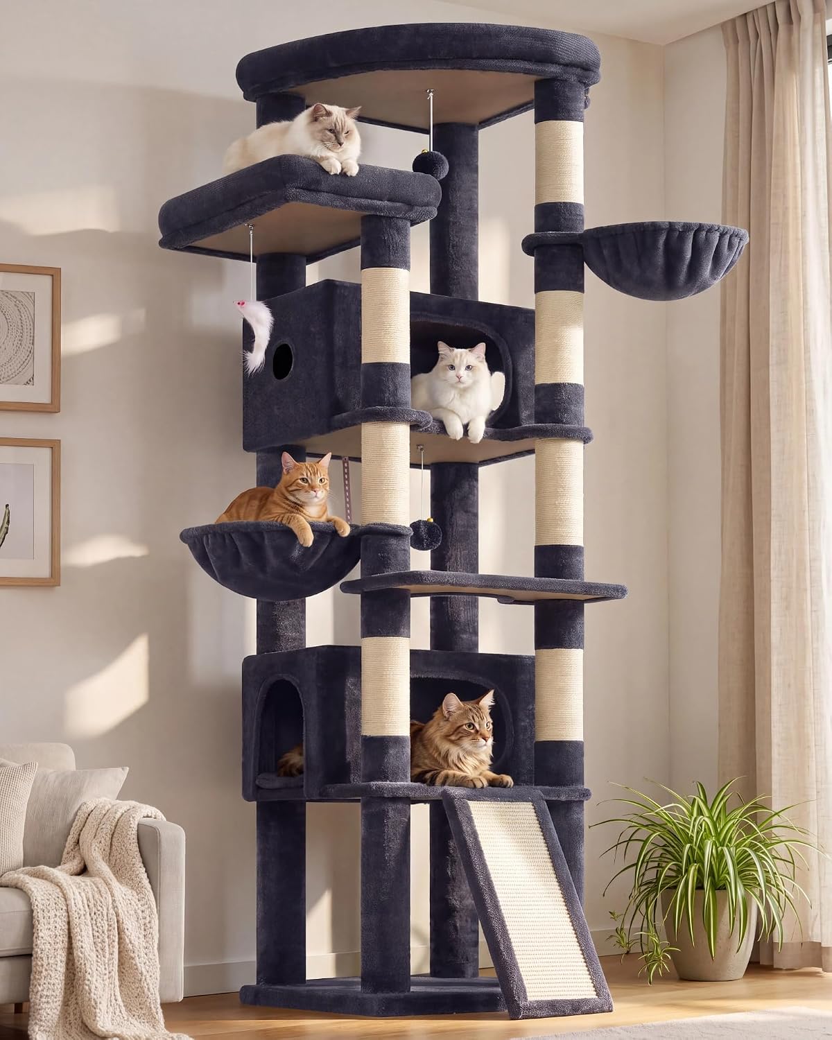 Globlazer 80in Tall Extra Large Heavy Duty Corner Cat Tree Tower, S80C