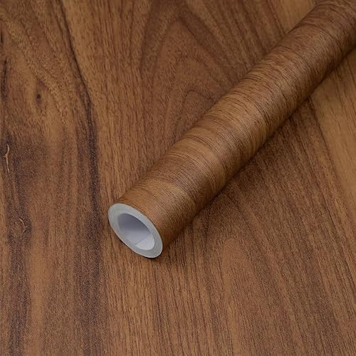 TANONE Wood Contact Paper Thickened 15.7'' X 118'', True Wood Grain Peel and Stick Wallpaper, Easy to Install Self-Adhesive Decorative Vinyl Film, Waterproof & Durable for Furniture Covering