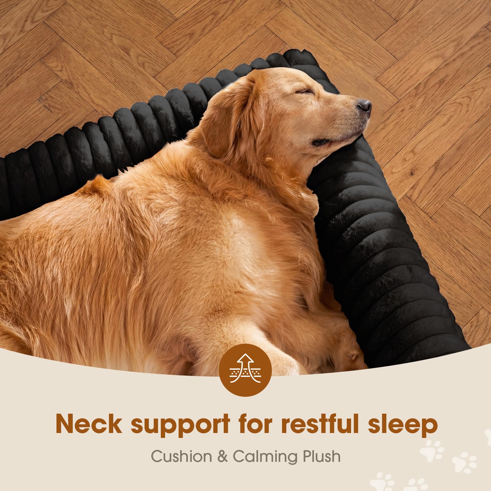 Elevated Dog Bed with Removable Bolster Cushion Mat, Raised Pet Cot for Large Sized Dogs with Breathable & Washable Mesh, Indoor & Outdoor Pet Hammock with Skid-Resistant Feet. - image 2