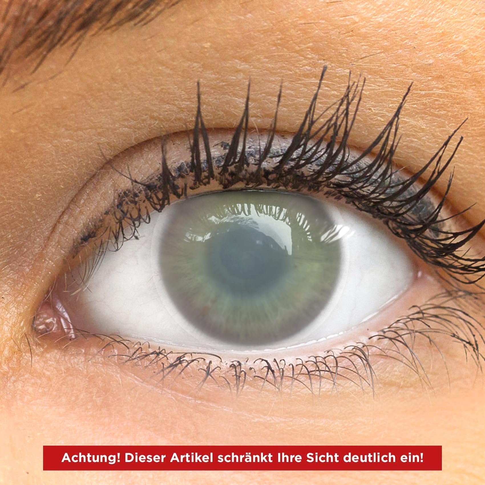 Meralens Lenti a Contatto Colorate grigio Blind White 1 Anno 1 Coppia (2 pezzi) senza correzione