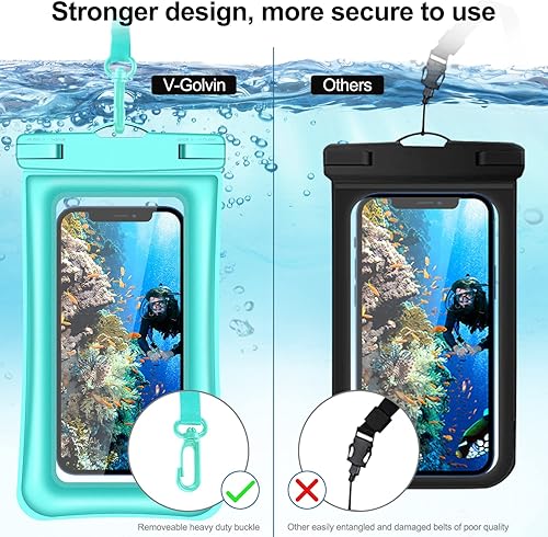 Miniatura 7 de Bolsa flotante universal impermeable para teléfono, IPX8, bolsa seca para teléfono celular, funda impermeable para iPhone 13 12 11 Pro Max SE 2020