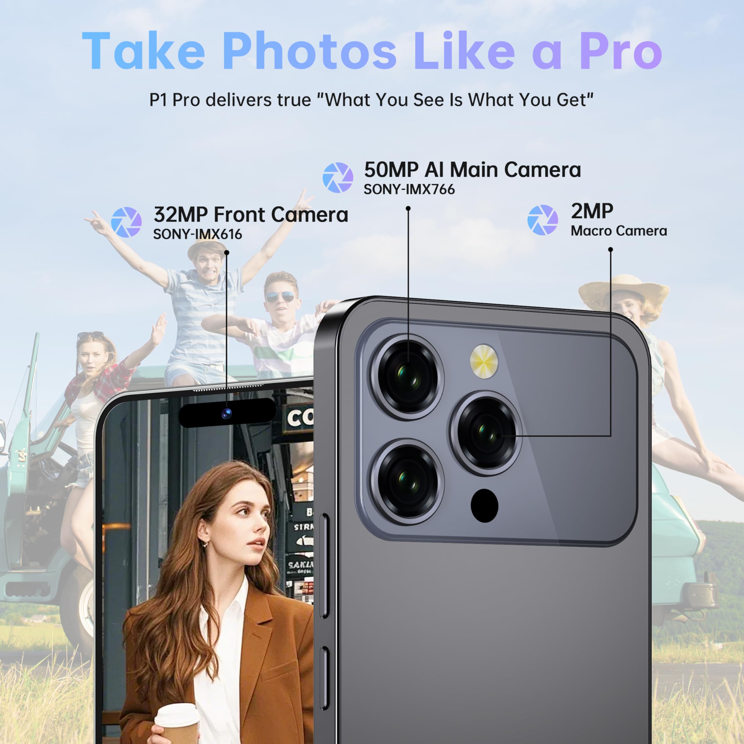 OUKITEL P1 Pro Unlocked Cell Phone Android 15-6.7
