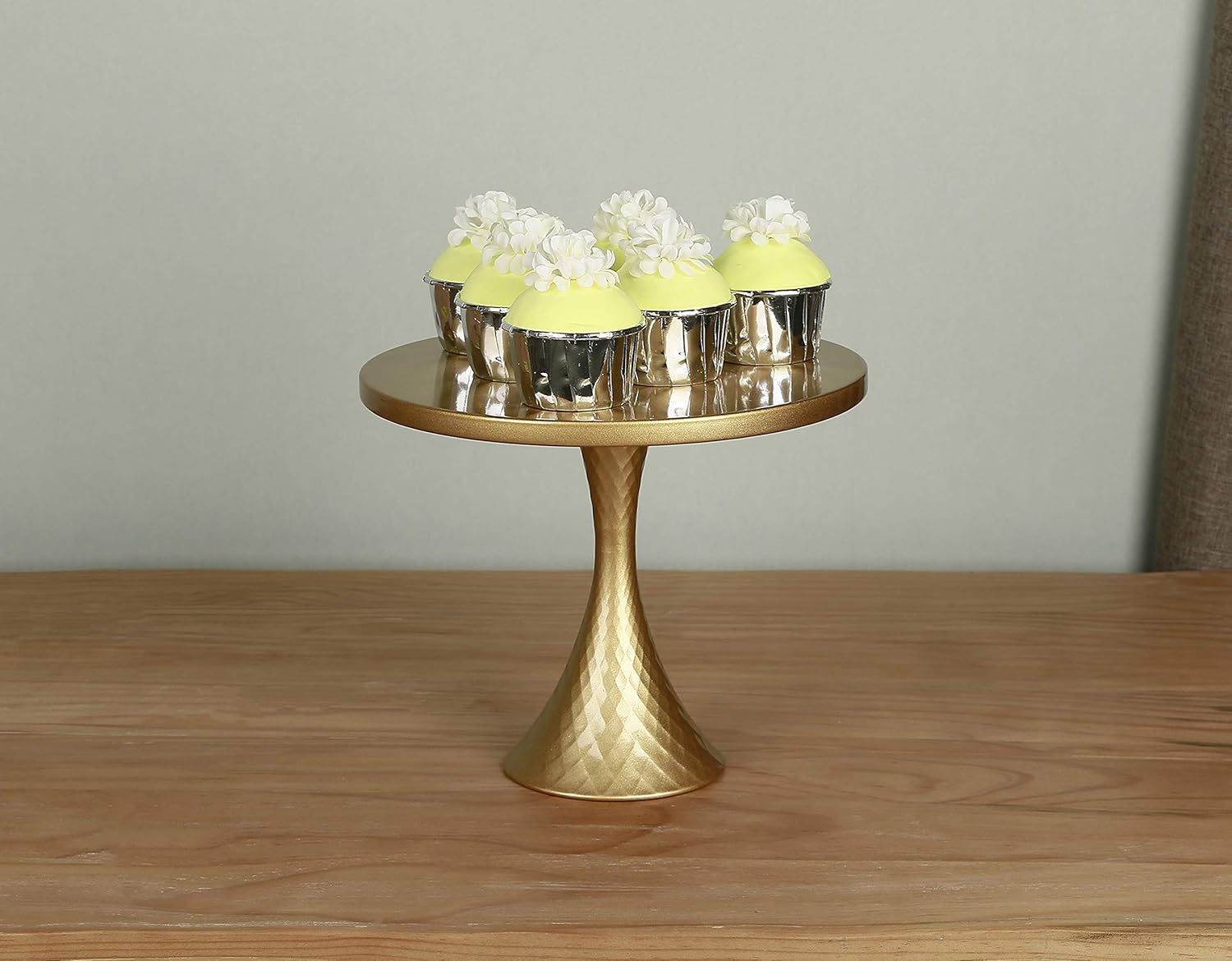 Serveware Cake Stands VILAVITA 10 Inch Modern Cake Stand Round Cupcake Stands Metal Dessert