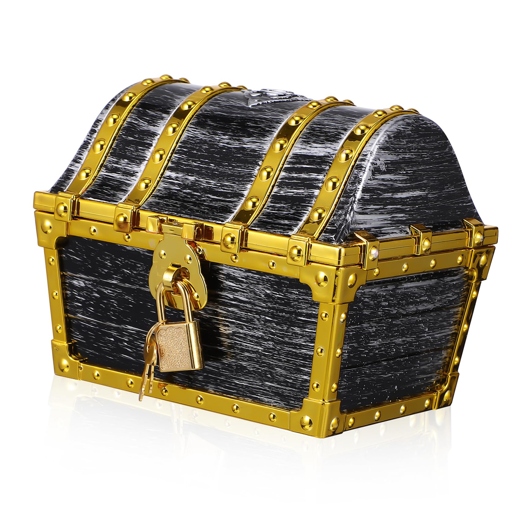 Coffret Pirate en Plastique avec Serrure et Clé WOONEKY Mini Boîte de Rangement portable