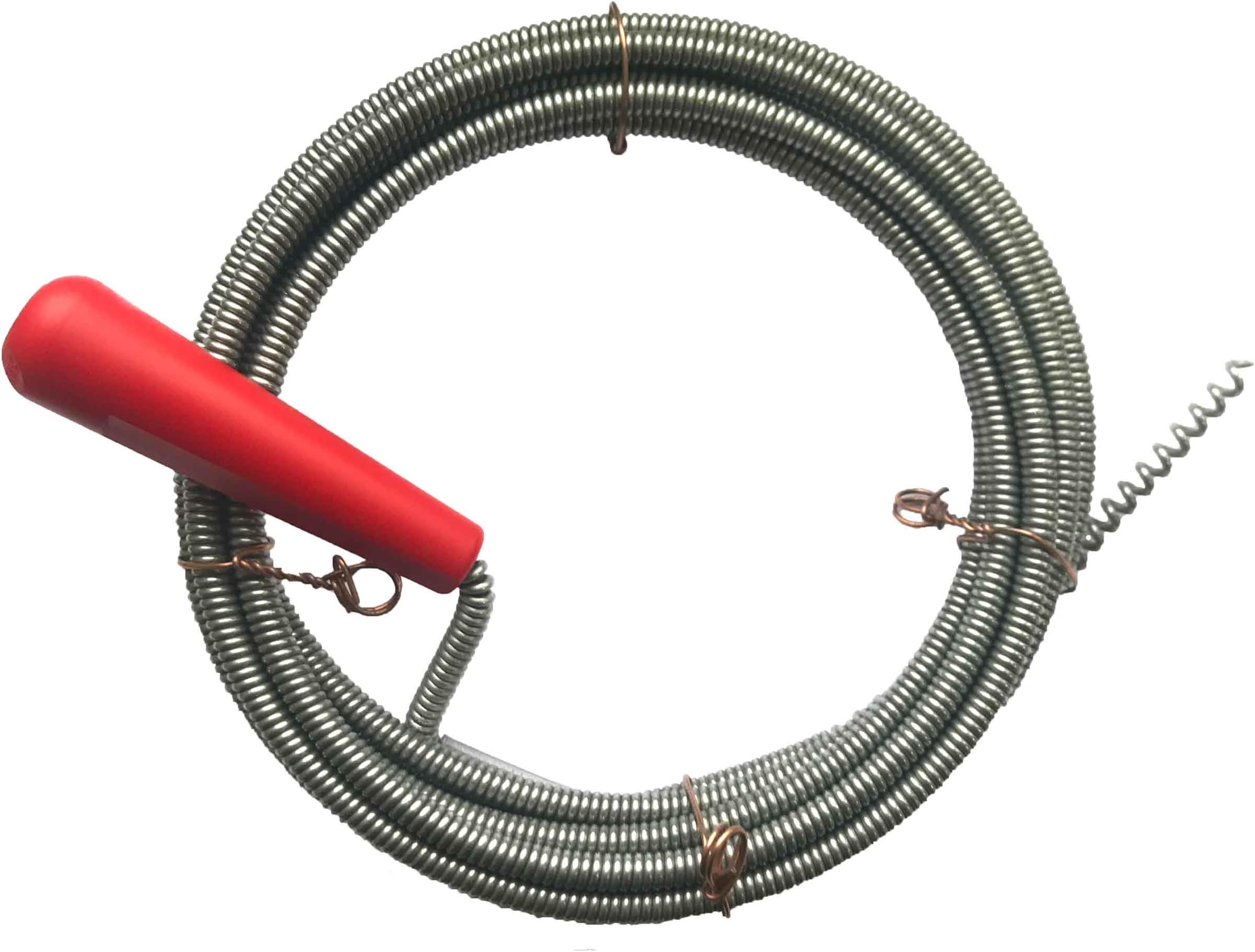 Rzspher Rohrreinigungsspirale 5 Meter - 12mm Mit 6 Werkzeugaufsätzen