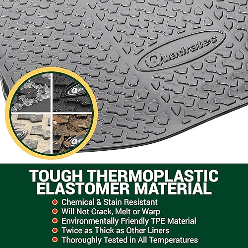 Miniatura 4 de Quadratec Forro de carga trasero para todo tipo de clima, compatible con Jeep Grand Cherokee WK2 2011-2022, lados extra altos, patrón de banda de