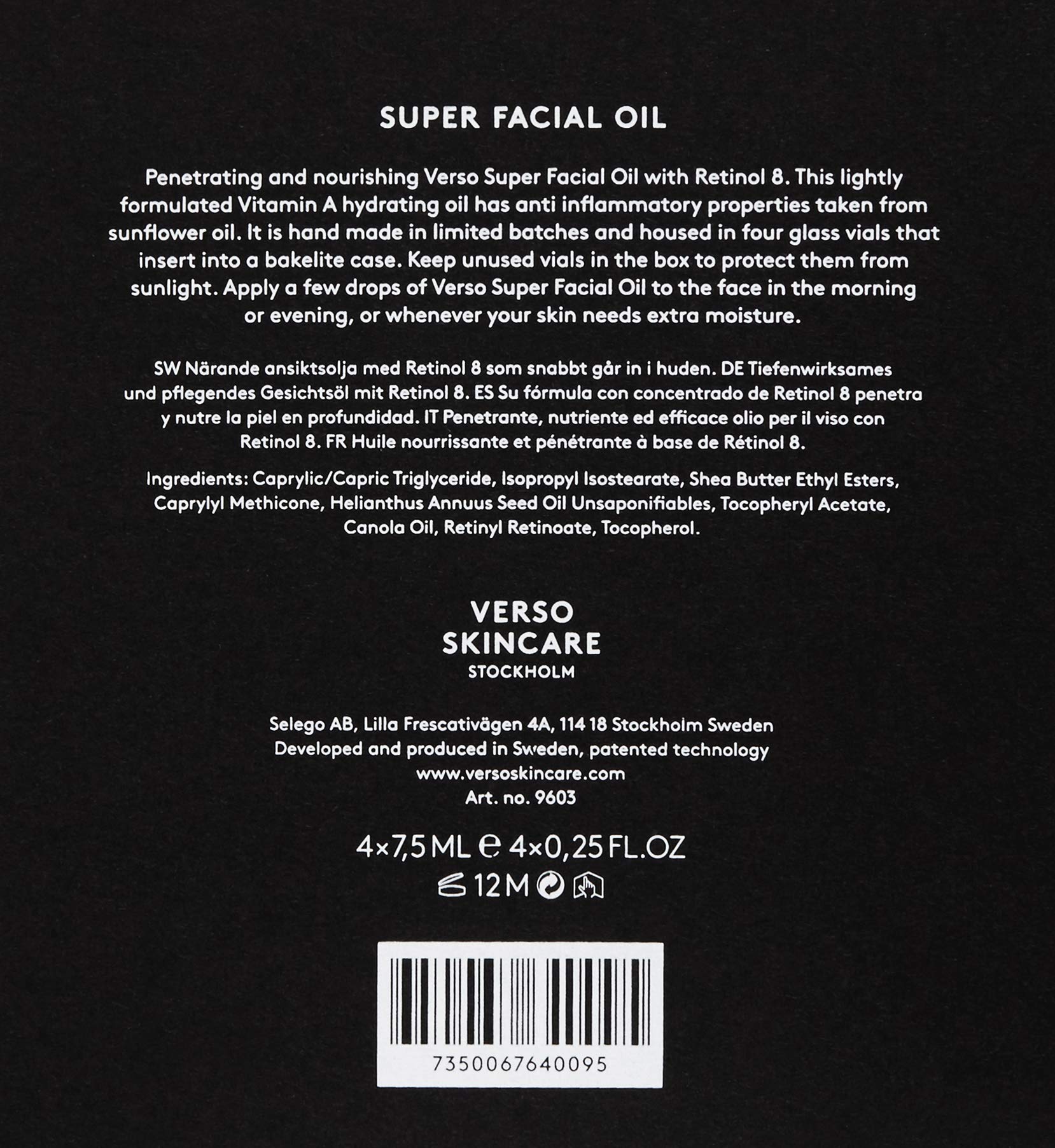 Verso Cuidado de la Piel Aceite de Super Facial, Paquete 1er (1 x 30 g)