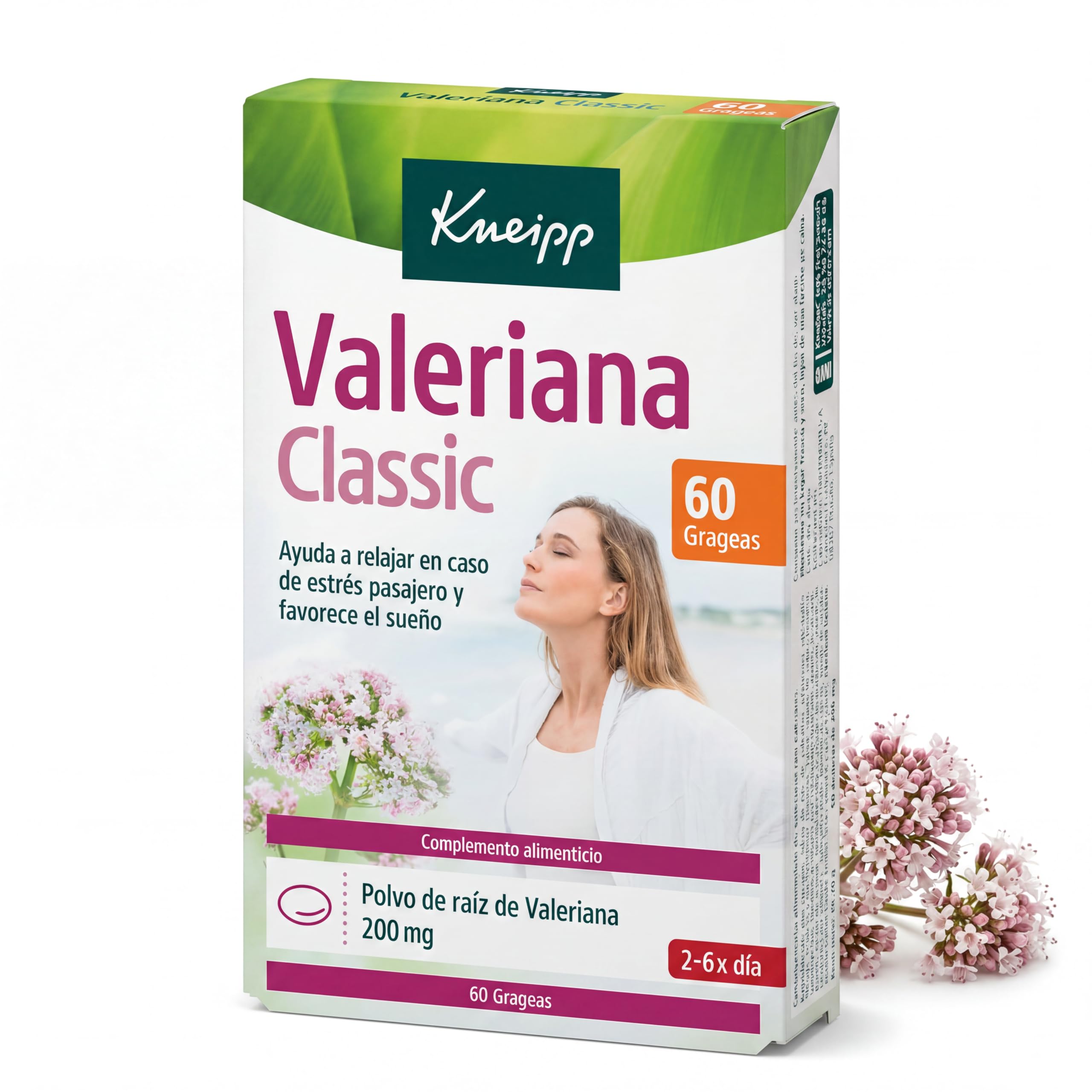 Kneipp Valeriana Classic, Ayuda a Relajar en Caso de Estrés y Favorece el Sueño, 60 Grageas