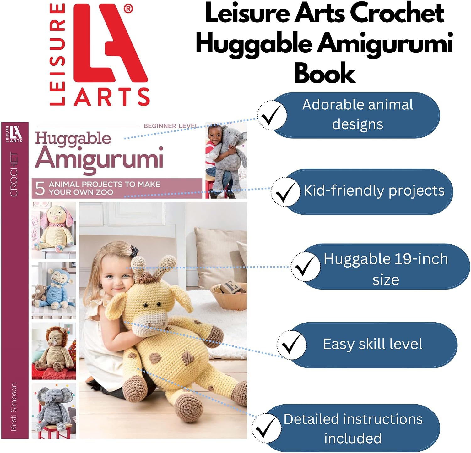 Leisure Arts 7163 Huggable Amigurumi, None
