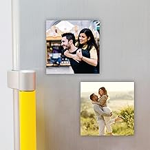 Nivaraprint Custom Photo Fridge Magnet, Acrylic, 3 x 3 Inch, 3mm Thick (Set of 2) Crystal Finish Fridge Magnet | Best for Gifting | Best for Home and Office Gifting with Customization