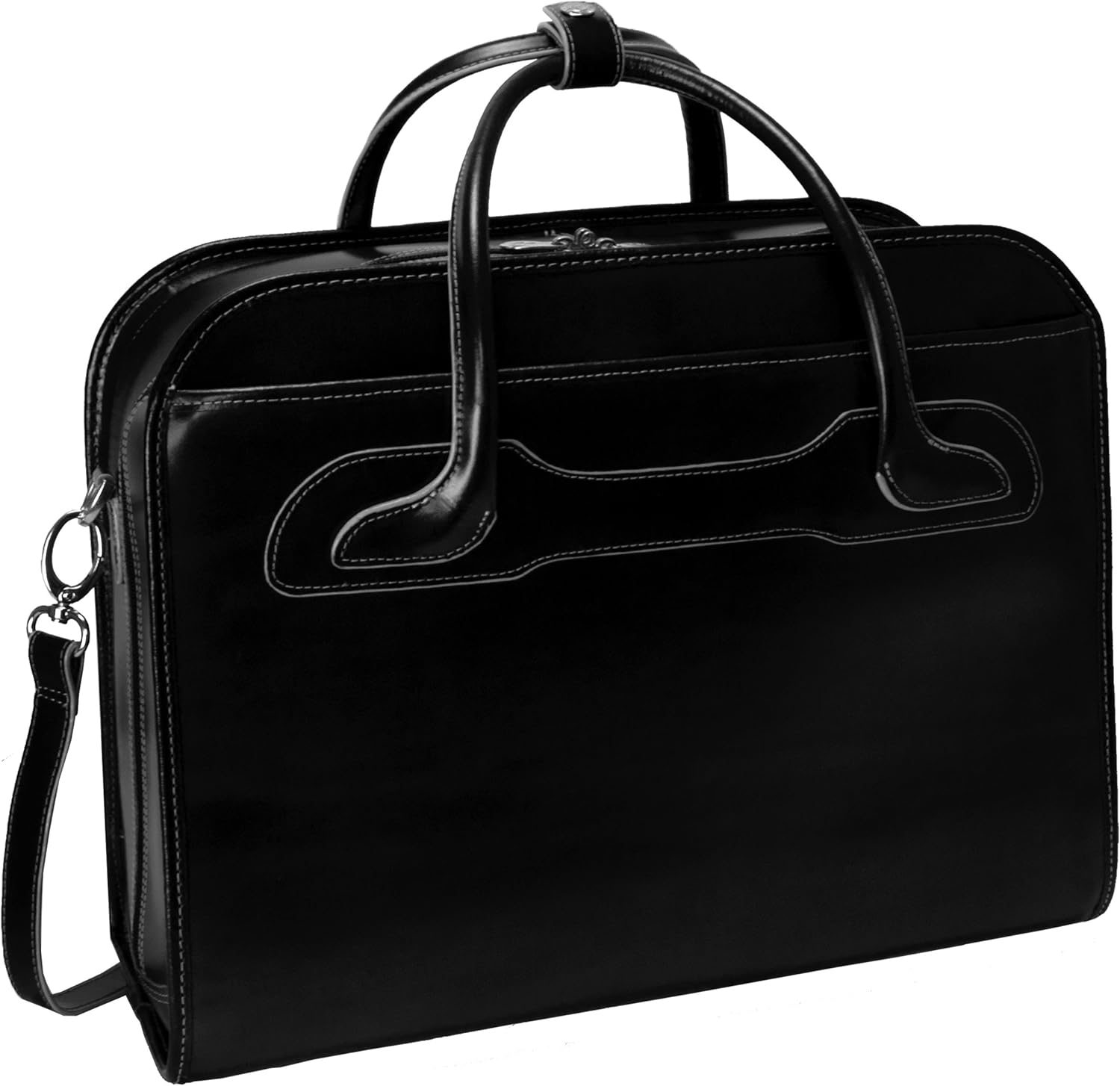 McKleinUSA McKlein WILLOWBROOK, 17" Leather Detachable -Wheeled Ladies' Laptop/Computer & Tablet Business Briefcase Bag/Women's Rolling Overnight Travel Bag, Removable trolley case