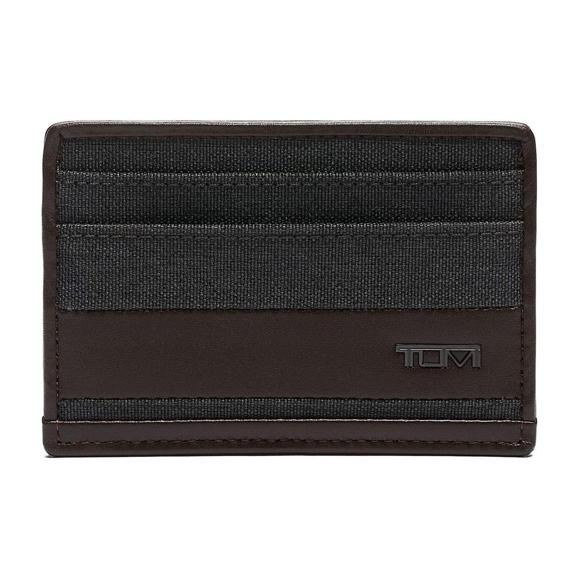 TUMI Alpha Passport Case, Fits 6 Credit Cards, Anthracite/Brown