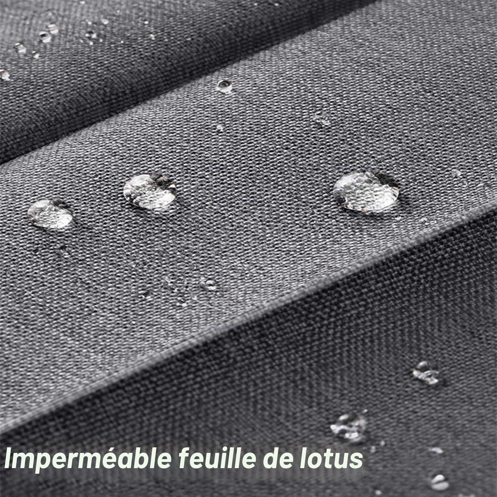 Rideau de Douche Pliable Aimantée Imperméable, Gris -120x200cm | Rideau de Douche Anti Moisissure avec Crochets, Rideau de Douche Lin épais pour Salle de Bain