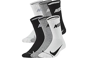 Boys Cushioned Crew Socks (6-Pack)