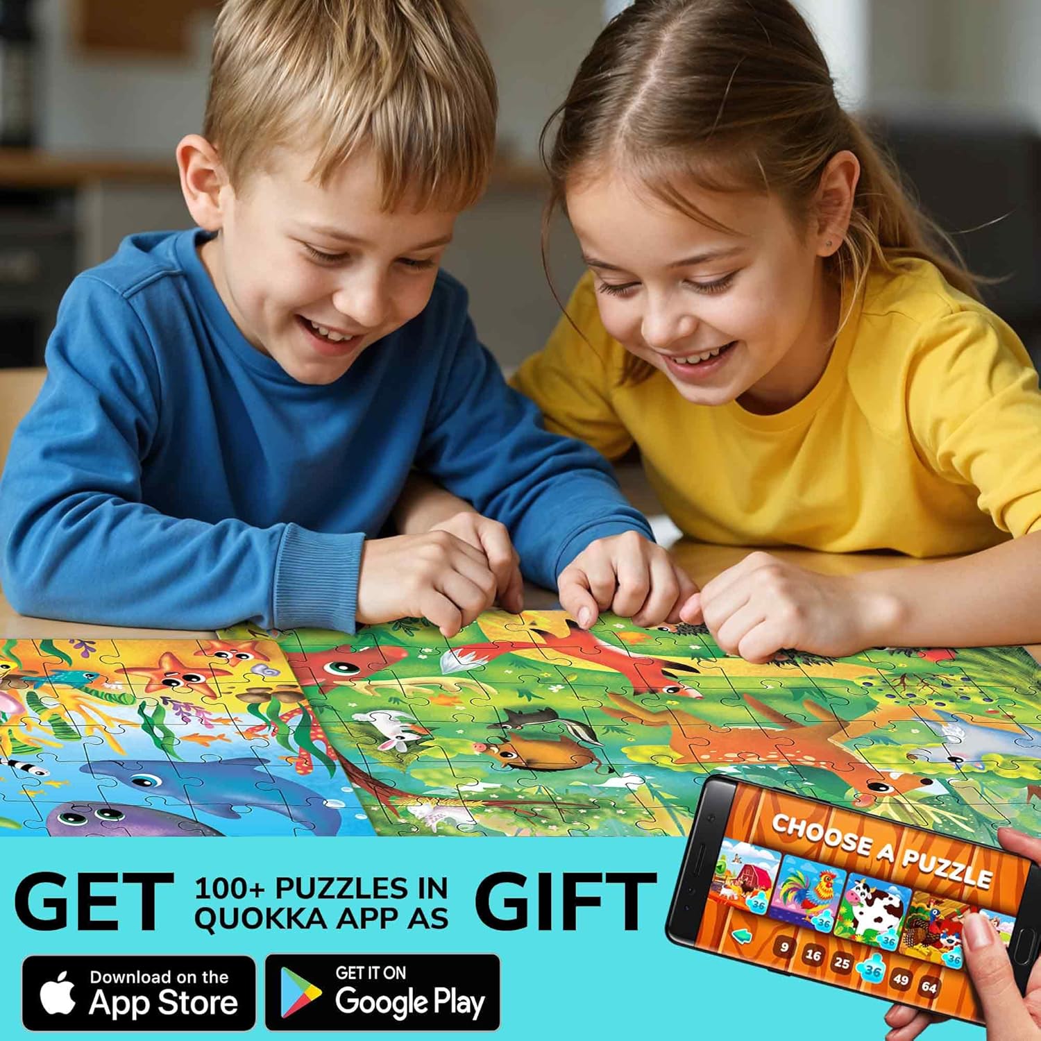 QUOKKA Puzzles for Kids Ages 4-6 - Set of 4x60 Jigsaw Puzzles for Toddlers 3-5 - Animals Toys for Children 6-8 yo - Gift Educational Game for Boys & Girls - Image 5