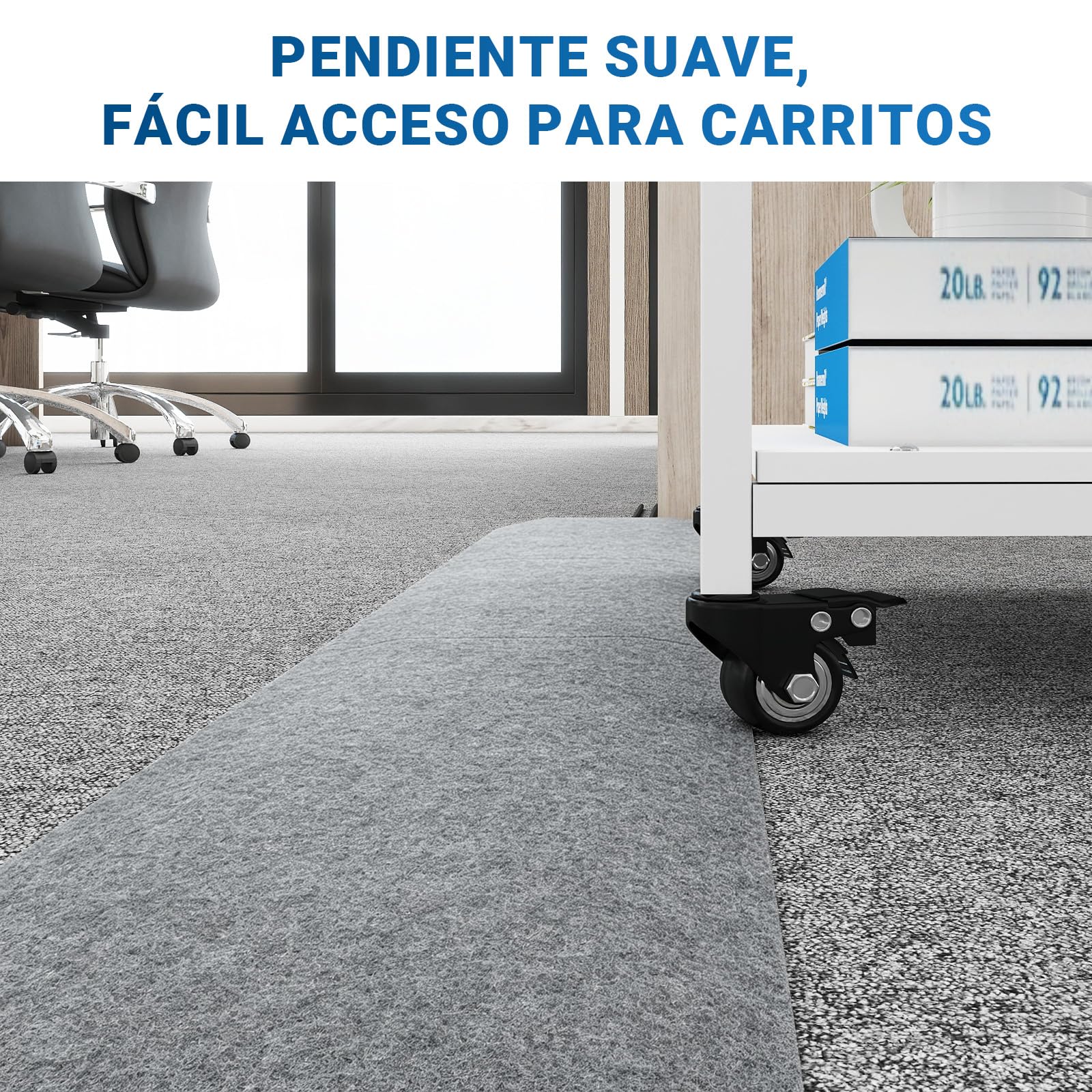 PUNCIA 4 Piezas Canaletas para Cables Adhesiva de Oficina Cubiertas de Suelo para Cables Protector de Pasacables de Pet Evita Riesgos de Tropiezos (160 cm)