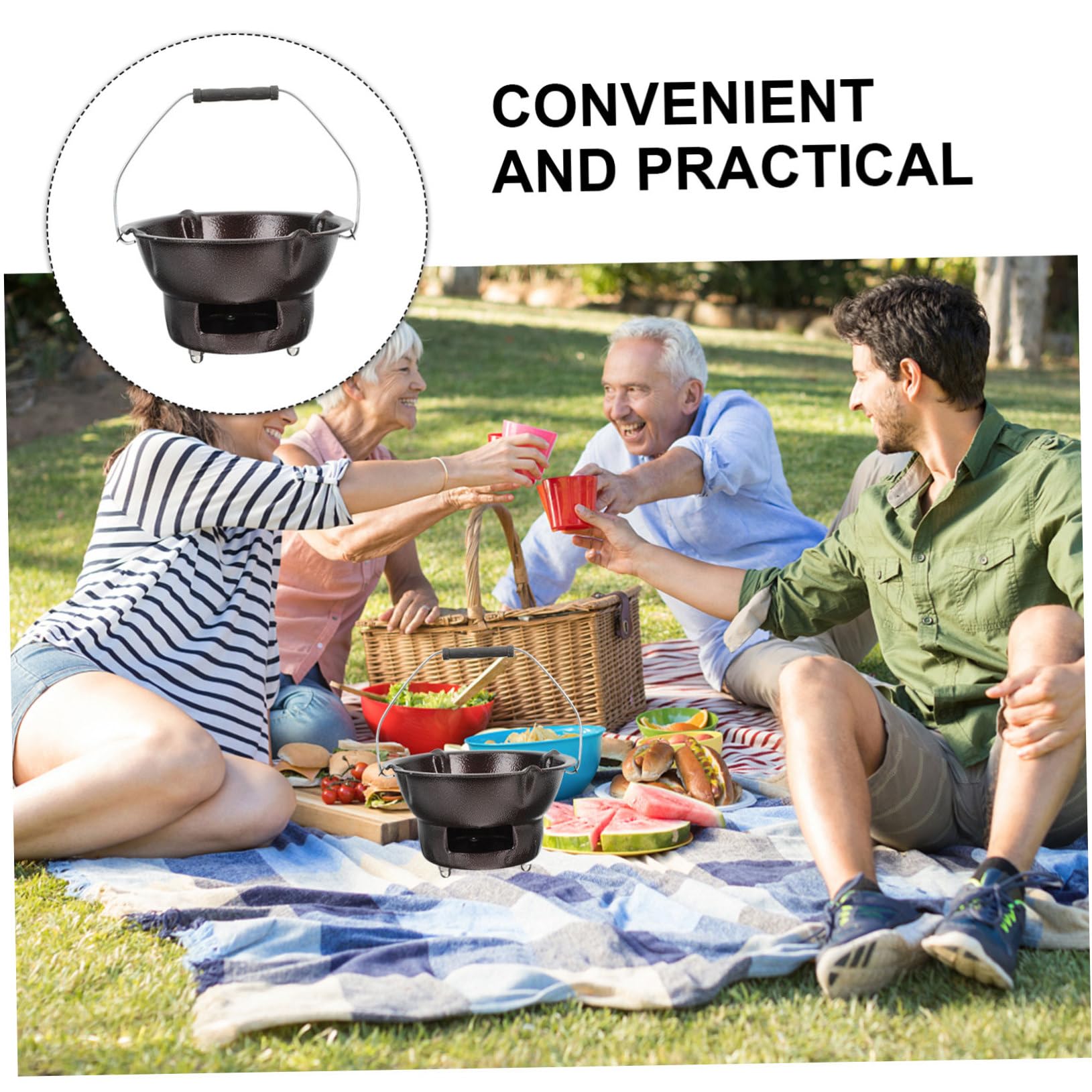 SUPVOX Réchaud À Thé Barbecue Poêle À Charbon Chauffage Extérieur Camping Cuisson