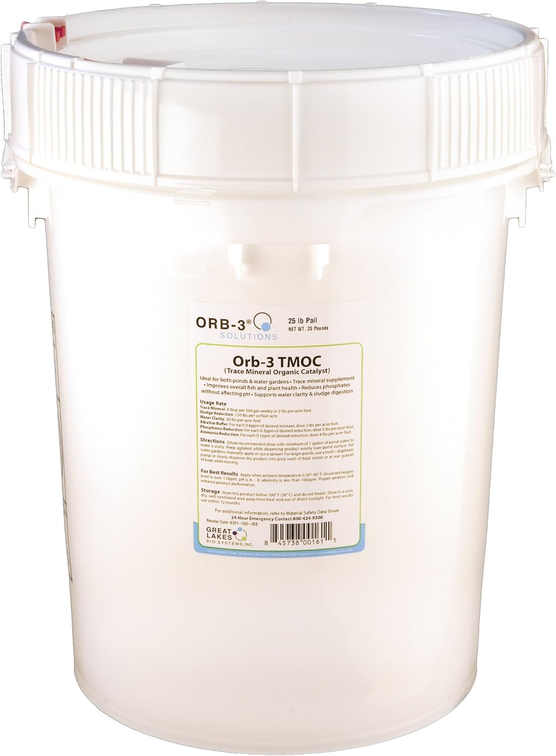 Orb-3 Trace Mineral Organic Catalyst Pail Bulk for Ponds, 10-Pound