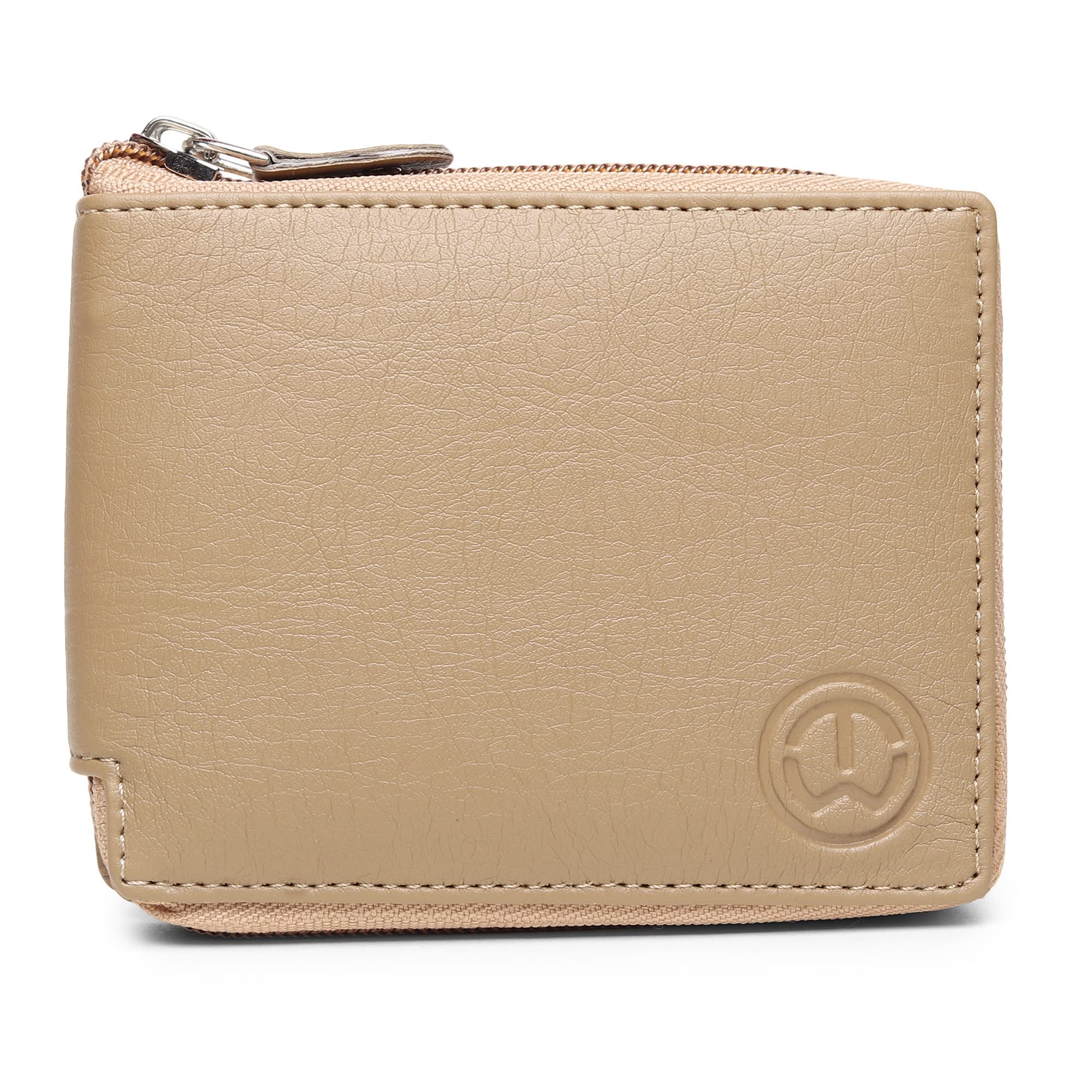 Womens Girls PU Leather Multipurpose Zip Wallet Card Holder Purse Clutch (Beige)-image-33