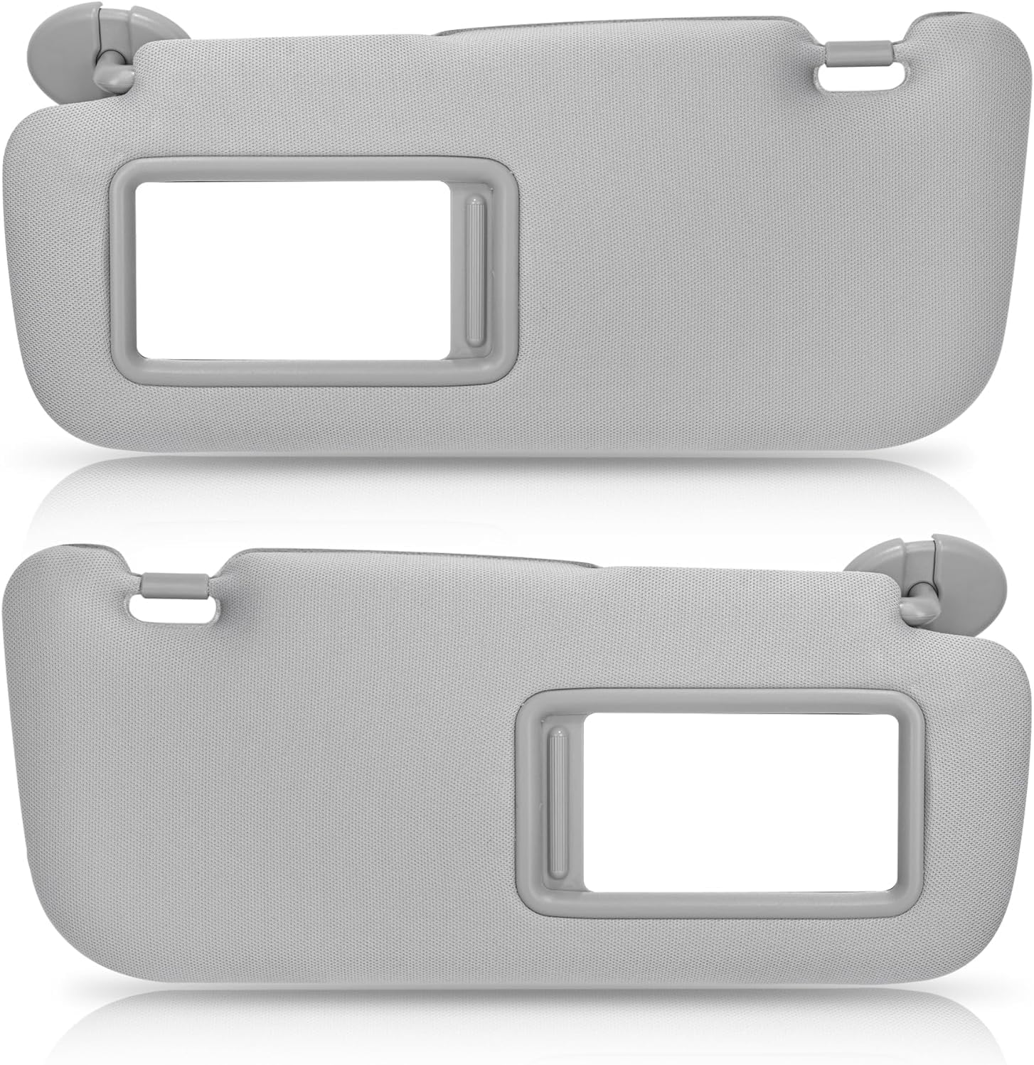 Sun Visor with Mirror Right Passenger & Left Driver Side Pair Gray Compatible with Toyota Corolla 2009-2013 Replace 74310-12L80-B0 74320-02711-E0