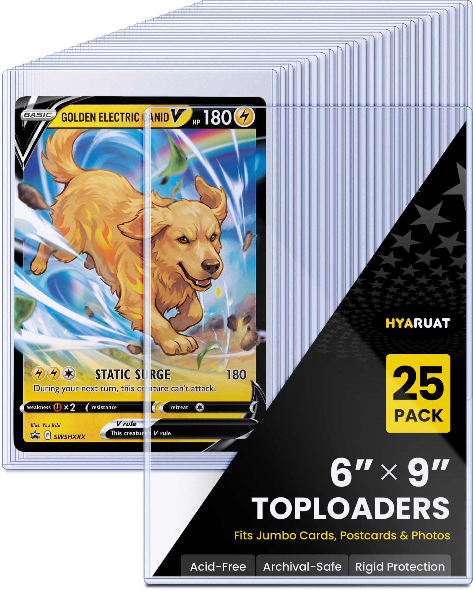 Amazon.com: HYARUAT 6x9 Toploader 25 Pack, Rigid PVC Jumbo Card