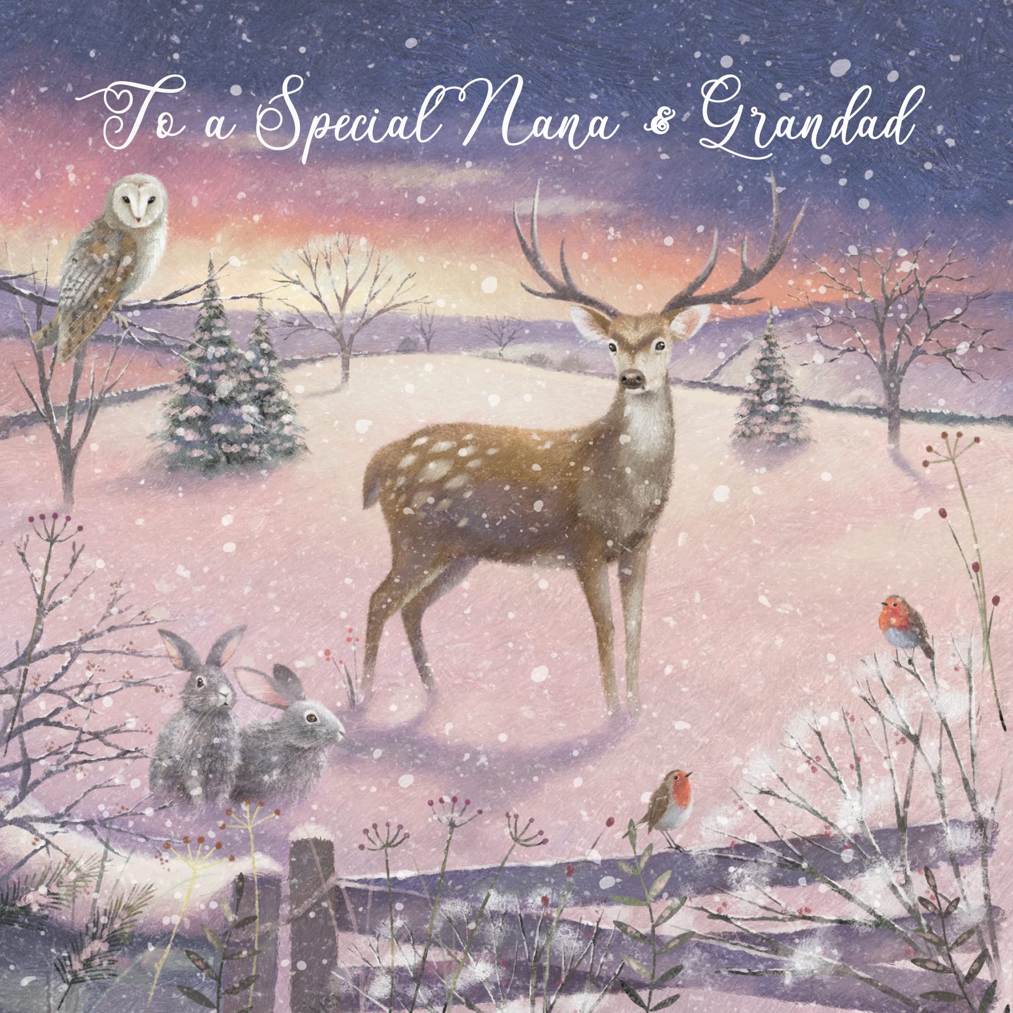 Hunts England, Nana And Grandad Christmas Card, 'The Stag', To A Special Nana & Grandad, Card, Milo's Gallery Collection - Image 2