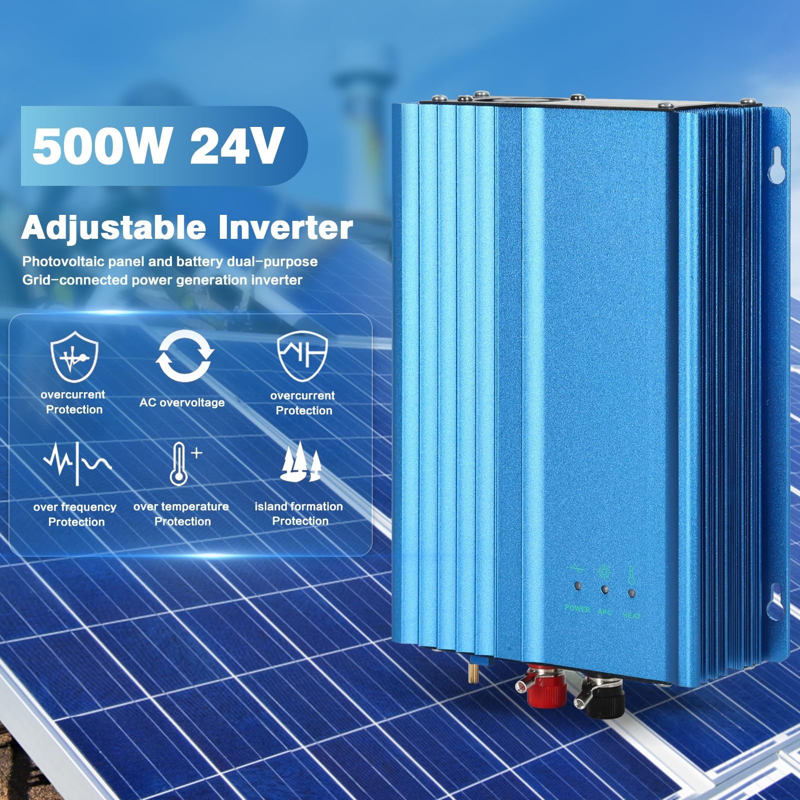 DeWin Microomvormer, 500 W, Grid Tie omvormer op zonne