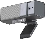 AIRHUG 3 in 1 1080P Webcam with Microphone & Speaker, USB Camera for Video Conferencing/Online Class/Gaming Live, Built-in Privacy Cover