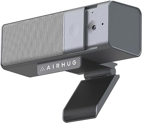 AIRHUG Cámara web 3 en 1 1080P con micrófono y altavoz, cámara USB para videoconferencia/clase en línea/juegos en vivo, cubierta de privacidad