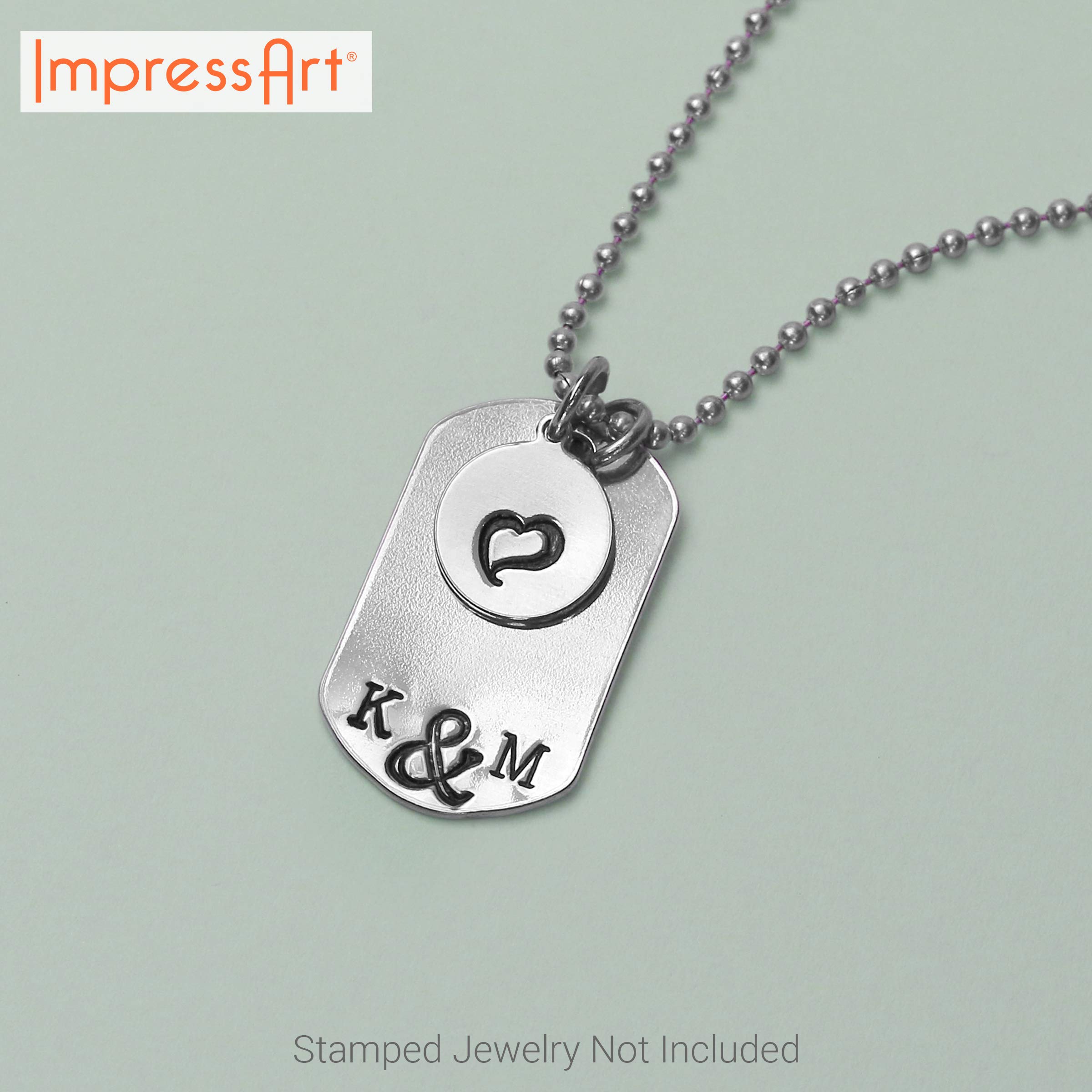 ImpressArt, Metal Jewelry Design Stamp, Swirly Heart, 6mm