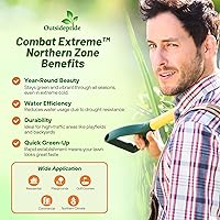 Vista 2 de Outsidepride Combat Extreme Northern Zone - 5 libras resistente al frío, resistente a la sequía, tipo festuca alta y mezcla de semillas de césped