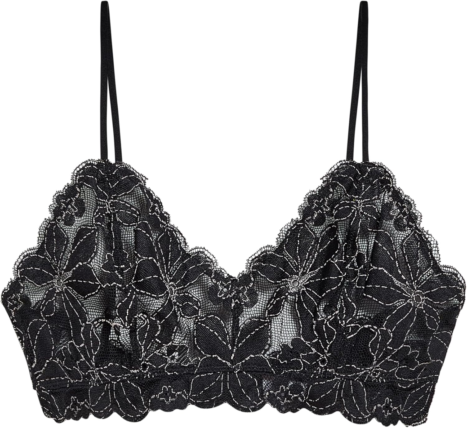 b.tempt'd Womens Feeling Famous Unlined Wire Free Floral Lace Bralette, 910209 - Image 5
