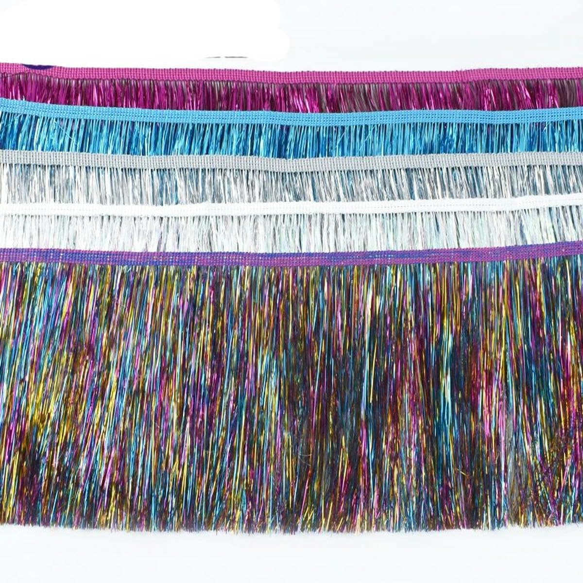 5/10/20 mètres 15 cm frange gland dentelle frange garniture pour robe latine scène vêtements rideaux dentelle accessoires décoration de Noël-15 cm-20 mètres-violet foncé